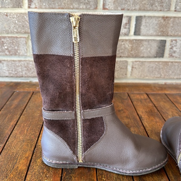 Janie and Jack Girls Size 12T Brown Riding Boots - Picture 8 of 13